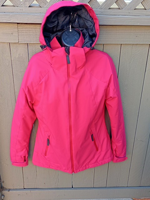Body Glove Snow Ski Jacket Womens Small Insulated Zip Off Hood Drawstring