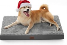 Dog Beds Large Sized Dog- Orthopedic Pet 35x22, Charcoal Grey