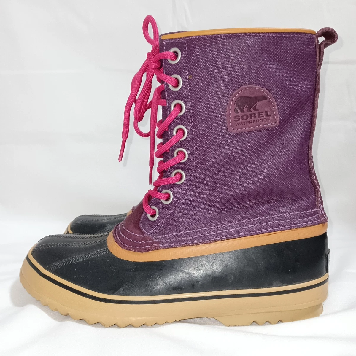 Sorel Joan Size 4 Waterproof Winter Boots Purple And Blue  display picture 2