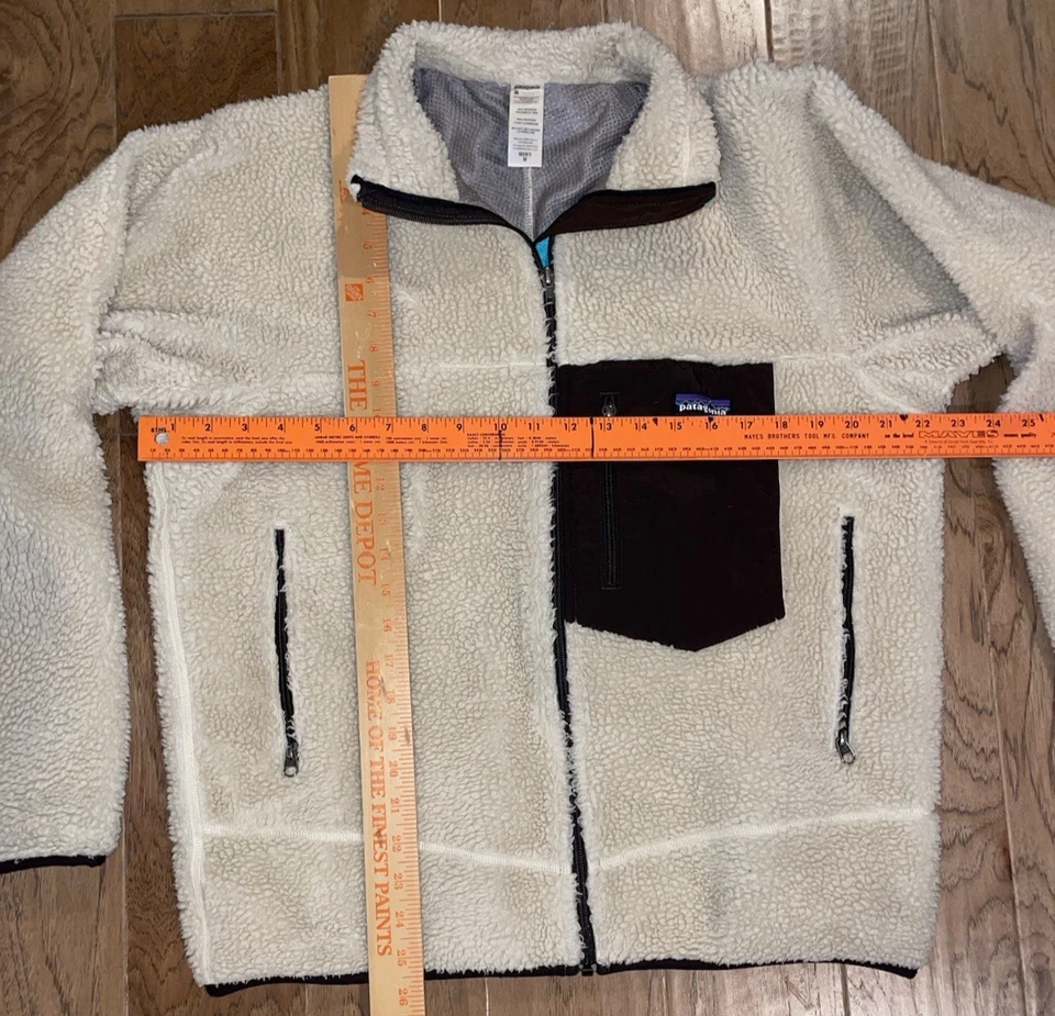 Patagonia RetroX Deep Pile Fleece Jacket Coat Men's Medium Oatmeal Natural 23055 - Image 3 of 4
