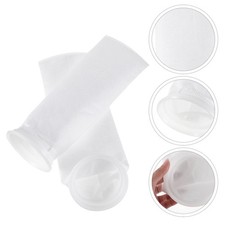 2 Pcs Filter Socks Aquarium Fish Tank Felt Filter Bags 200um White