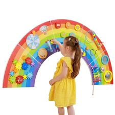 SPARK & WOW Rainbow Activity Wall Panels | Ages 18m+ | Montessori Sensory Wal...