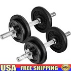 Adjustable Dumbbell Set 40LB Pair Cast Iron Non-Slip Grip Full Body Workout New