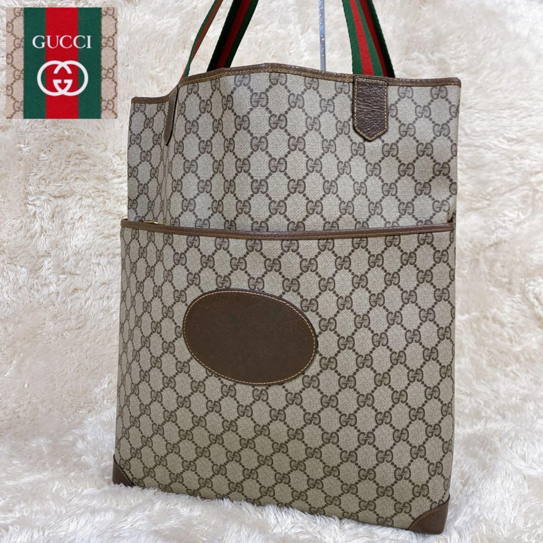 Gucci Sherry Line GG Pattern PVC Old Tote Bag