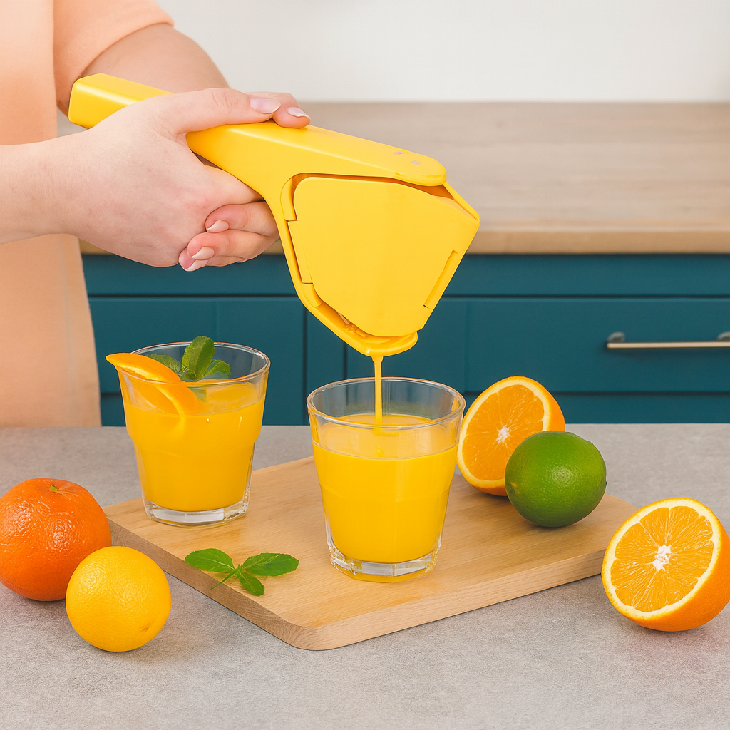 Citrus Juicer Yellow 25cm Ergonomic Handheld Easy Squeeze Juice Press for Home A