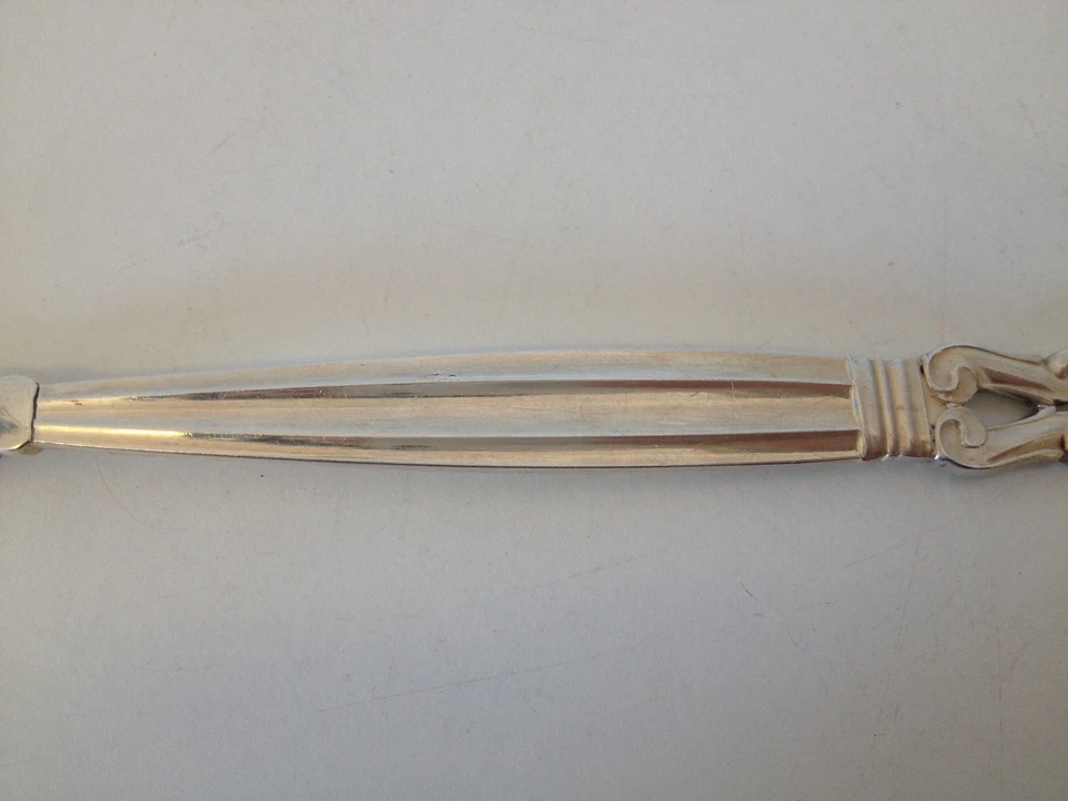 Vintage Georg Jensen Denmark Sterling Silver Acorn Pattern Seafood Fork 5 3/4" - Image 3 of 4
