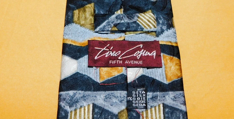 TINO COSMA 意大利制造多色抽象设计领带-设计师领带。 — 第 3/3 张图片