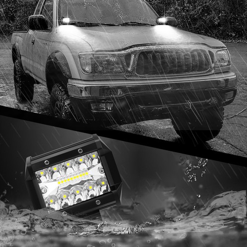 LED Fog Light Pods+ Hood Ditch Mount Bracket +Wiring For 1995-2004 Tacoma Tacoma - Bild 16 von 20