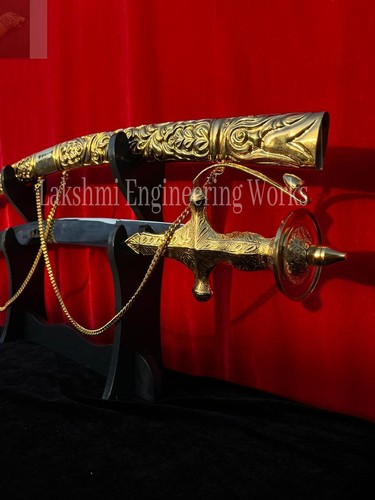 wedding sword, GOLD SWORD, WITH royal designer gold plated hilt and scabbard - Picture 3 of 10
