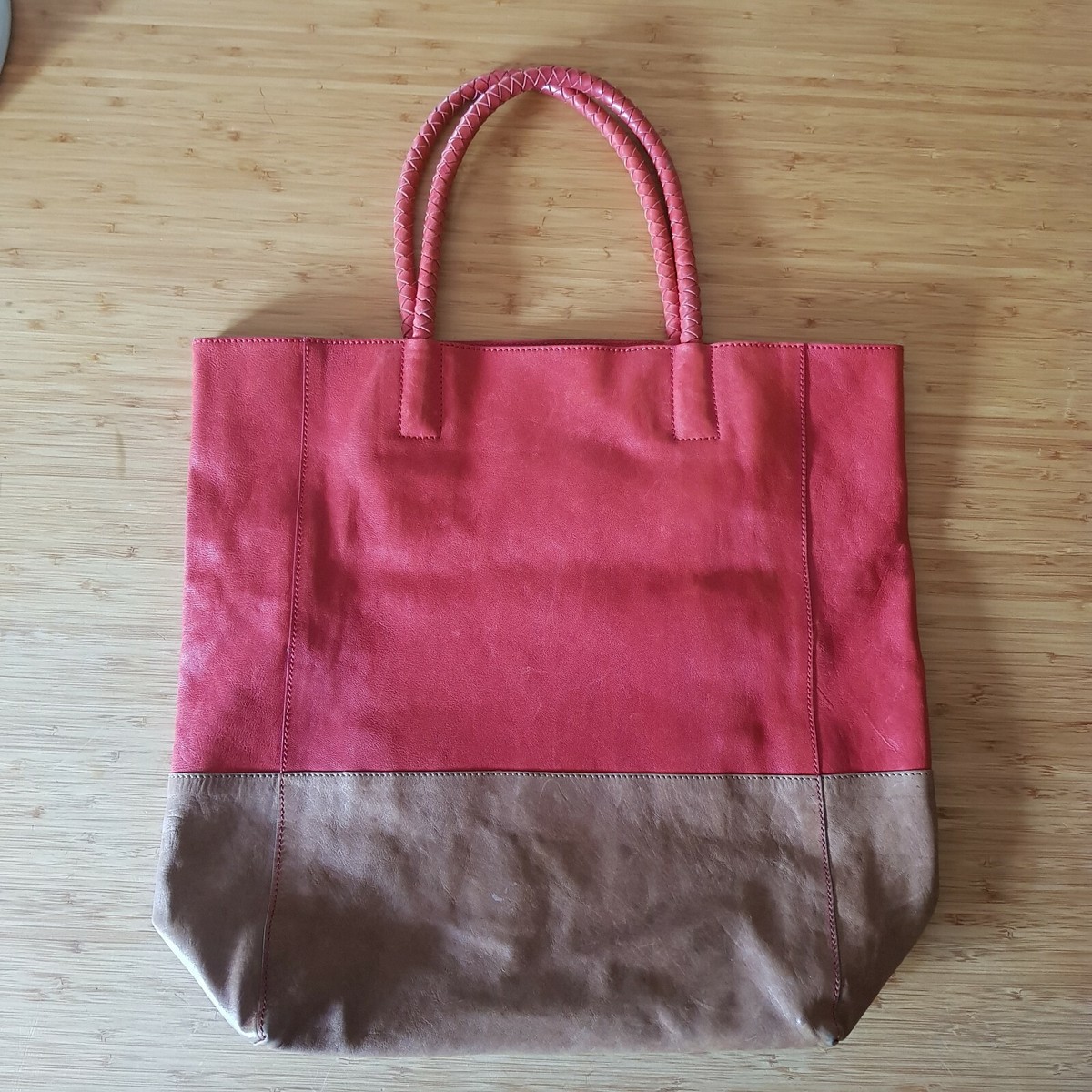 Trenery Leather Terracotta Brown Shoulder Bag Handbag Australia