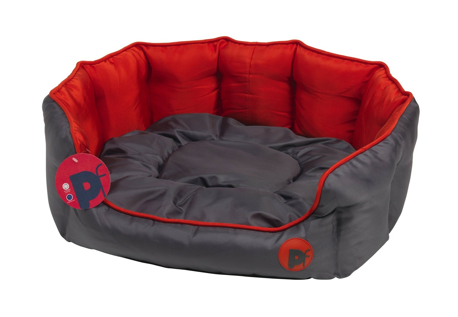 Petface Waterproof Oxford Puppy Oval Bed for Dog, rot, Medium M Petface Waterproof Oxford Puppy Oval Bed for Dog, rot, Medium M