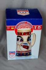 1988 ANHEUSER-BUSCH Budweiser Calgary OLYMPICS Winter Games STEIN Ceramarte 