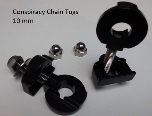 Conspiracy BMX Chain Tensioners Adjusters Tugs 10mm or 14mm Incl.safety end nuts - Picture 2 of 5