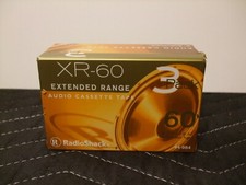 3 Radio Shack Audio Cassette Normal Bias XR-60 NOS Sealed 1980's