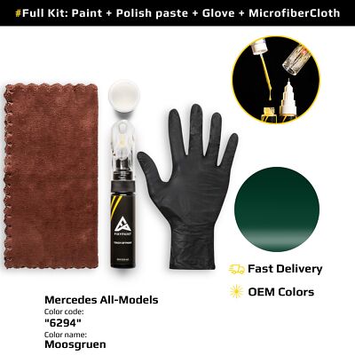 Touch up Paint for Mercedes All Models Code: 6294 Moosgruen