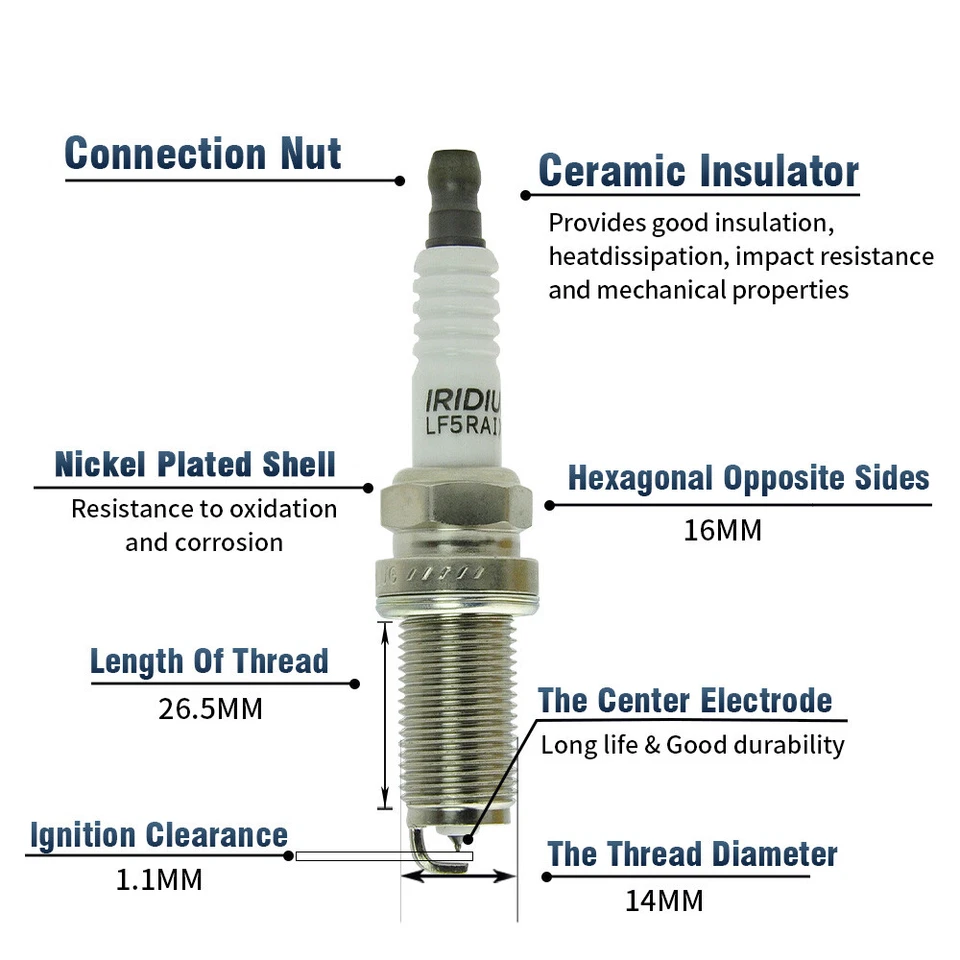 4 bobinas de encendido y bujías reales para Nissan Altima 2002-2006 2,5 L UF350 EE. UU. Foto 4 de 4