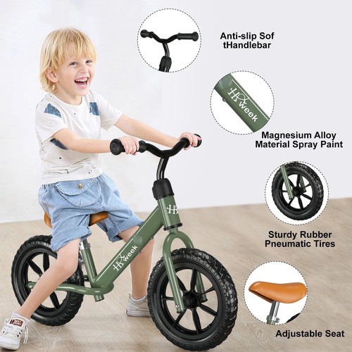 Toddler Balance Bike 12” No Pedal Training Bicycle for Kids 24 Months to 5 - Picture 3 of 7