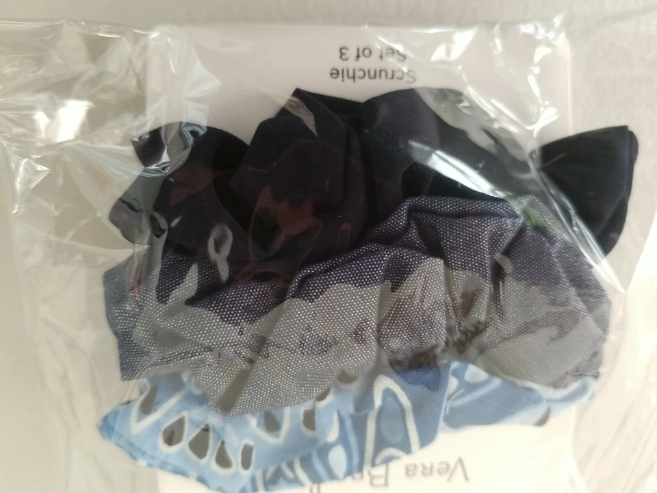 Juego de 3 medallones Vera Bradley Scrunchie Blue Star Foto 4 de 4