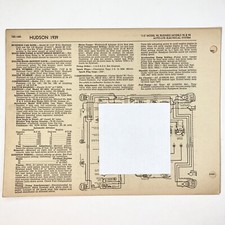 Vintage 1939 Hudson Electrical Repair Manual And Diagram Starting Ignition Vintage 1939 Hudson Electrical Repair Manual And Diagram Starting Ignition