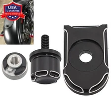 Rear Billet Seat Bolt Tab Screw Mount Knob Cover Nut Fit For Harley Davidson