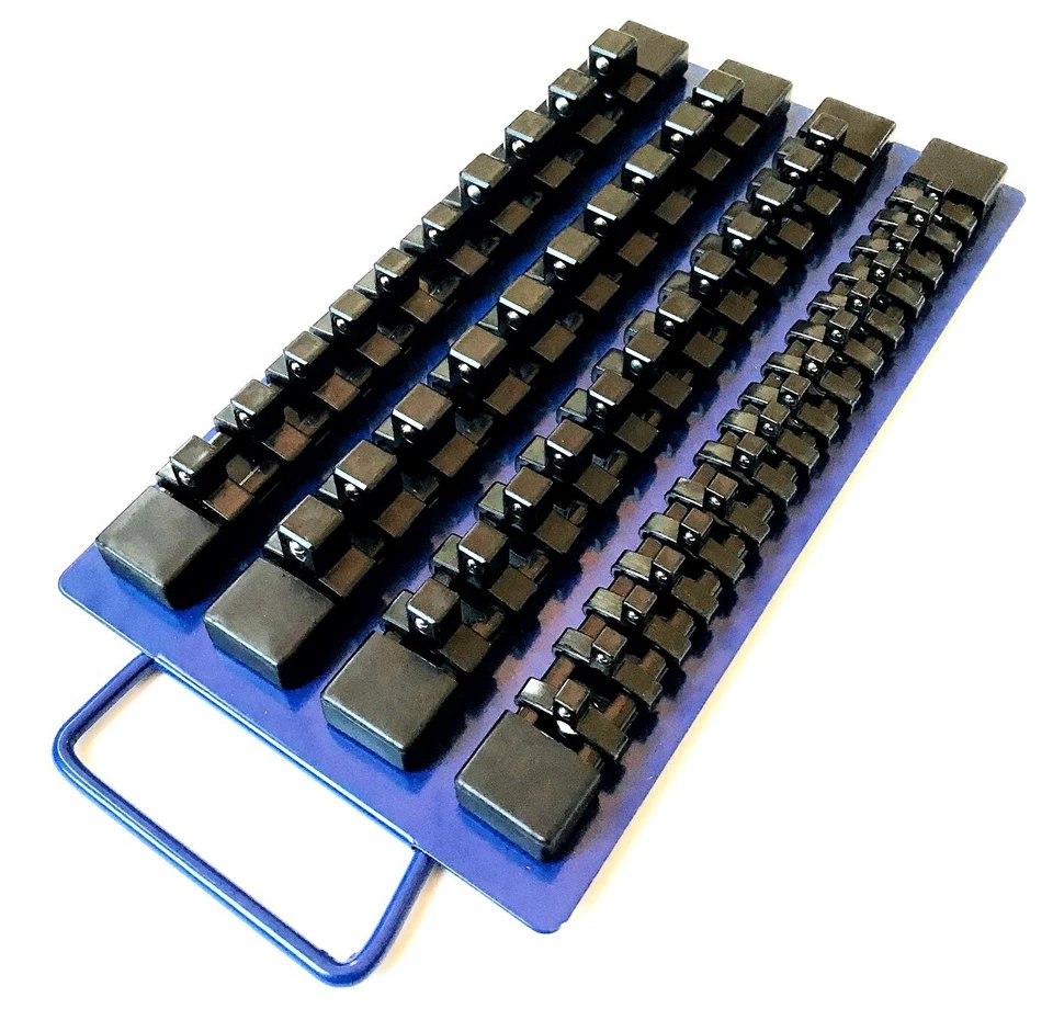 144pc GOLIATH INDUSTRIAL SOCKET STORAGE TRAY RAIL RACK HOLDER SET 1/4 3/8 1/2 - Image 4 of 4