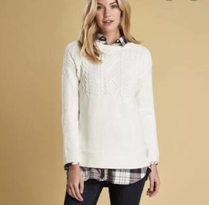 barbour sweater white