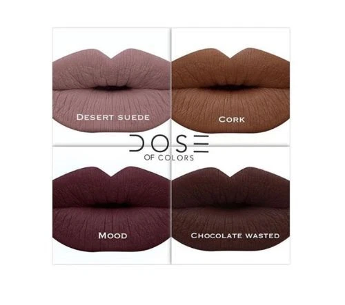 DOSE OF COLORS LIQUID MATTE LIPSTICK CORK NEW COLOR VEGAN AUTHENTIC US COSMETICS - Image 3 of 4