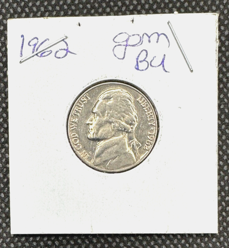 1962 Jefferson Nickel Gem BU