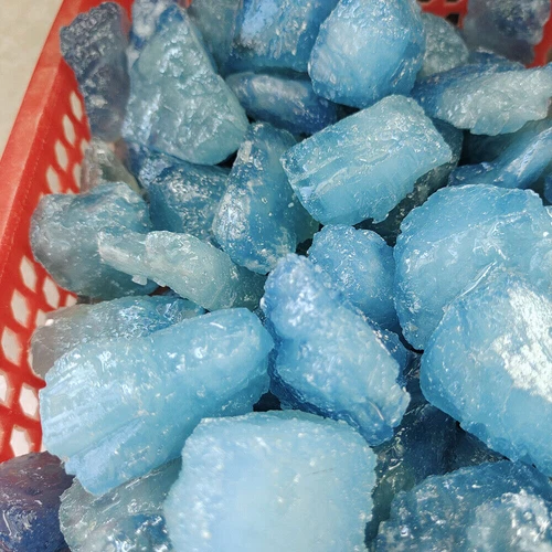 1/2 Pfund grober natürlicher Aquamarin Rohstein Quarz Kristall Heilung Mineral Probe - Bild 6 von 6