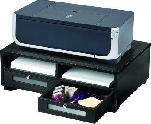 Black wood printer stand deals