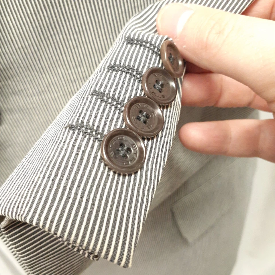 Blazer Etro Para Hombres EE. UU. 42 UE 54 R Chaqueta Deportiva Algodón Blnd Seersucker Paisley Forrado Foto 3 de 4