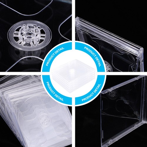 5 Pcs Boîtiers Standard Clair Bijou Cas Cd/dvd Étui De Rangement En Plastique - Afbeelding 8 van 12