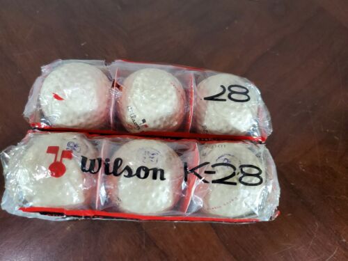 Vintage 3 Golf Ball Sleeve WILSON K-28 RED DISTANCE- Cadwell Cov Made in USA - Picture 1 of 12