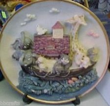 NEW IN BOX 3-DIMENSIONAL NOAH'S ARK THEME COLLECTORS PLATE CHRISTIANITY BIBLICAL