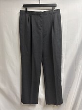 NWT Pendleton Classic Virgin Wool Pleated Pant Charcoal Gray Size 16 Lined VTG