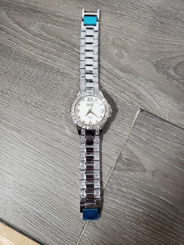 Burgi BUR300SS WOMENS SILVER TONE Quartz Swarovski Crystal Watch Set - Picture 5 of 12