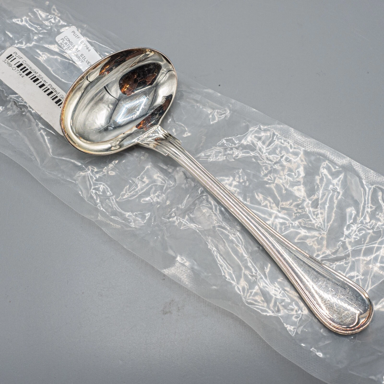 Puiforcat Consulat Silverplate Gravy Sauce Ladle, France – 6 7/8" -FREE USA SHIP
