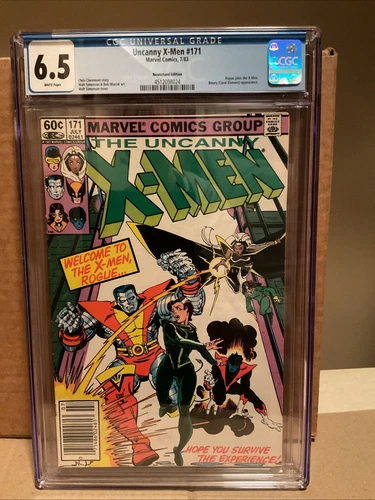 Uncanny X-Men #171 CGC 6.5 1983, Claremont, Rogue joins, Binary app, Newly Grade