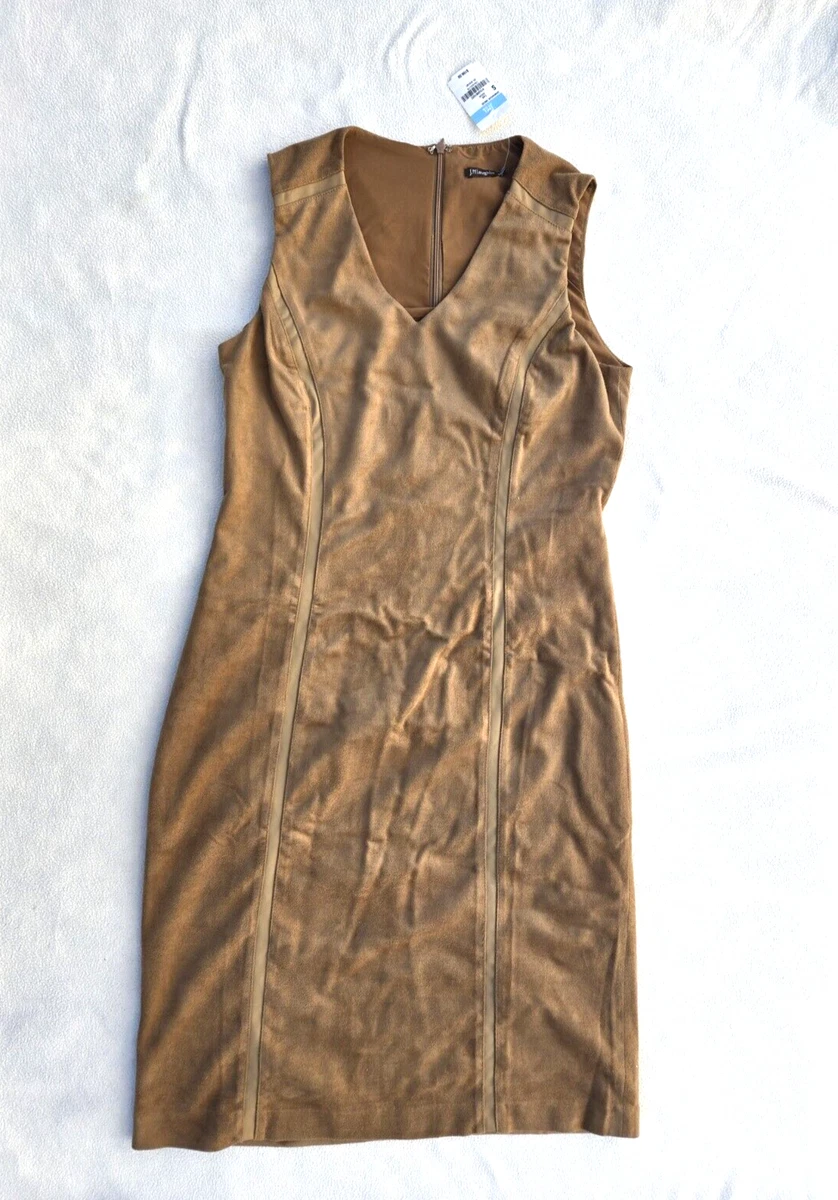 Robe Tunique En Suédine Marron Ravi Khasla - Taille M - NEUVE Avec étiquettes