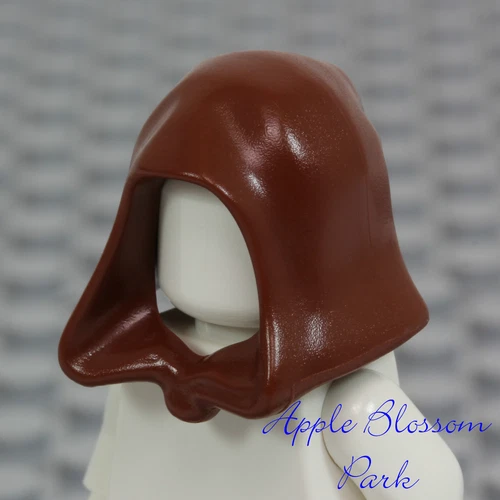 NEW Lego Minifig Reddish BROWN HOOD Kingdoms/Castle Troll/Star Wars Obi Wan Jedi