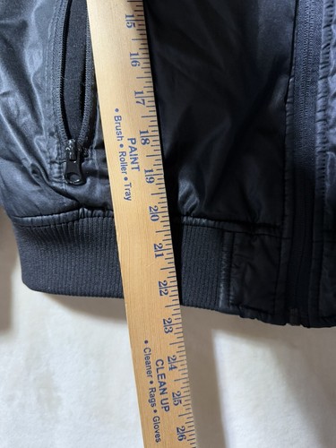 Courage Clothing Co Boys Faux Leather Hooded Jacked Size L 14/16 Black - Picture 6 of 9