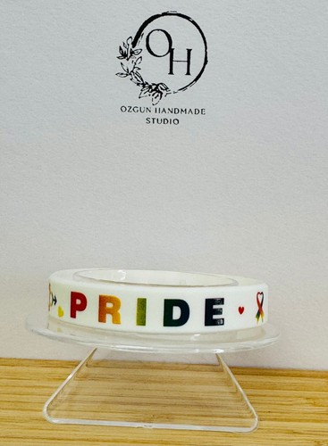 Rainbow Silicone PRIDE Bracelet – LGBTQ+ Wristband – 4 Designs – Comfortable & C - Picture 9 of 9