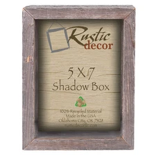 5x7 Reclaimed Rustic Barn Wood Collectible Shadow Box