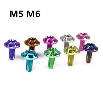 M5 M6 M8x10-40mm Milling Flower Head Titanium Alloy Screw Front Windshield Bolt