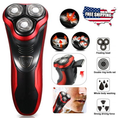 Men's Razor Rotary Waterproof Electric Shaver Pop-Up Trimmer Wet Dry Cordless US