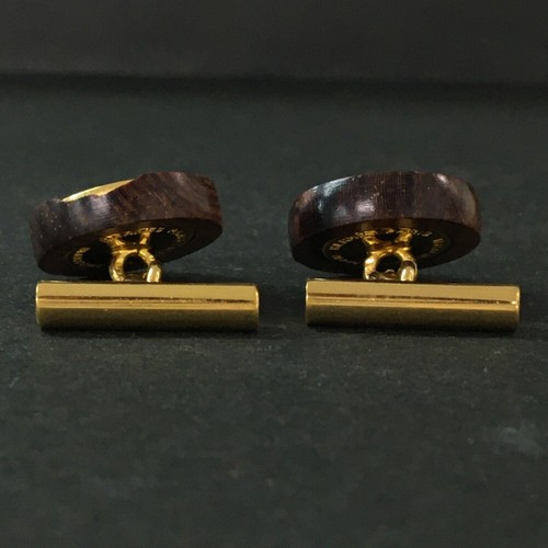 HERMES Sellier Gold Tone Chain Cuff Links/3BD0631 - Picture 5 of 8