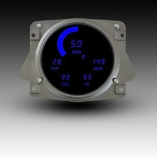 1966-1977 Bronco LED Direct Replacement Gauge Cluster, Blue LEDs, DP1020B