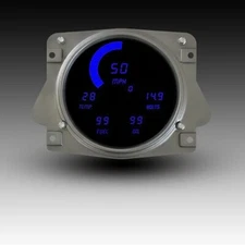 1966-1977 Bronco LED Direct Replacement Gauge Cluster, Blue LEDs, DP1020B