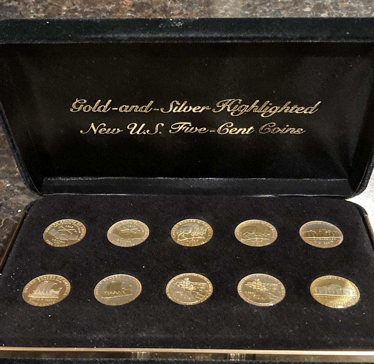 Gold-and-Silver Highlighted New & Westward Journey U.S. Five Gold-and-Silver Highlighted New & Westward Journey U.S. Five