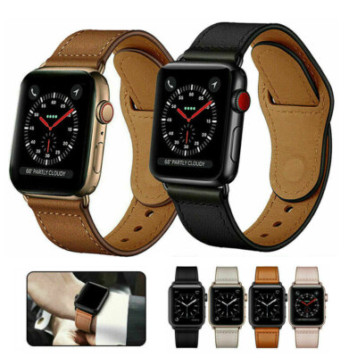 For Apple Watch Leather Strap Series 8 7 6 SE 5 4 3 2 38/40/42/44mm iWatch Band